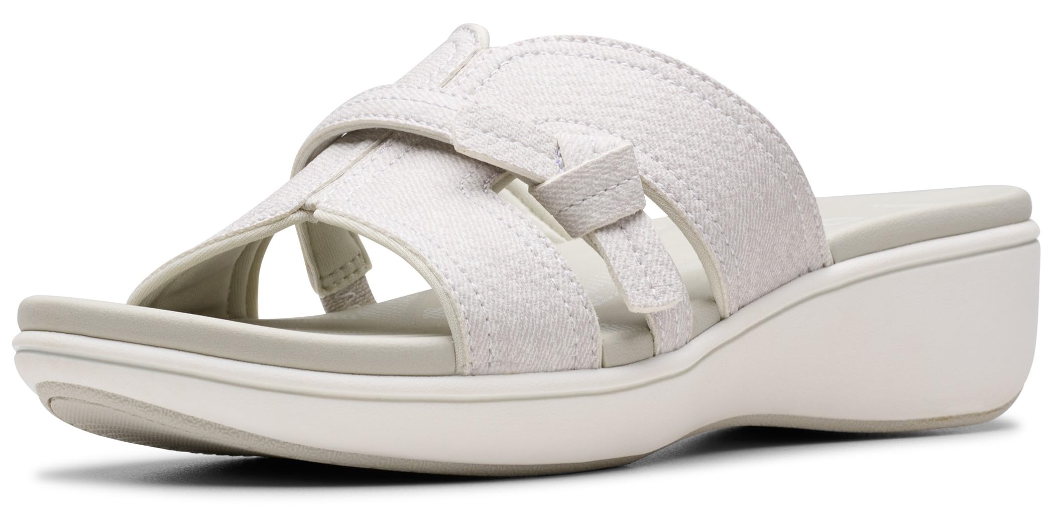 Clarks Women's Breeze Rae Mia Slide Sandal, Off White Interest